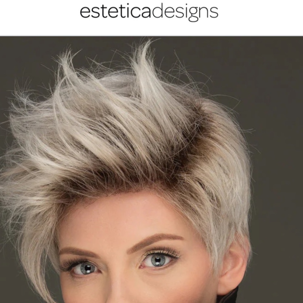 NWT ESTETICA DESIGNS JETT FRONT LACE LINE WIG SHORT HAIR IN SUNLIT BLONDE - Picture 5 of 17
